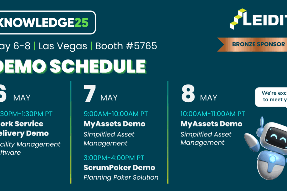 LEIDIT Knowledge25 demo schedule
