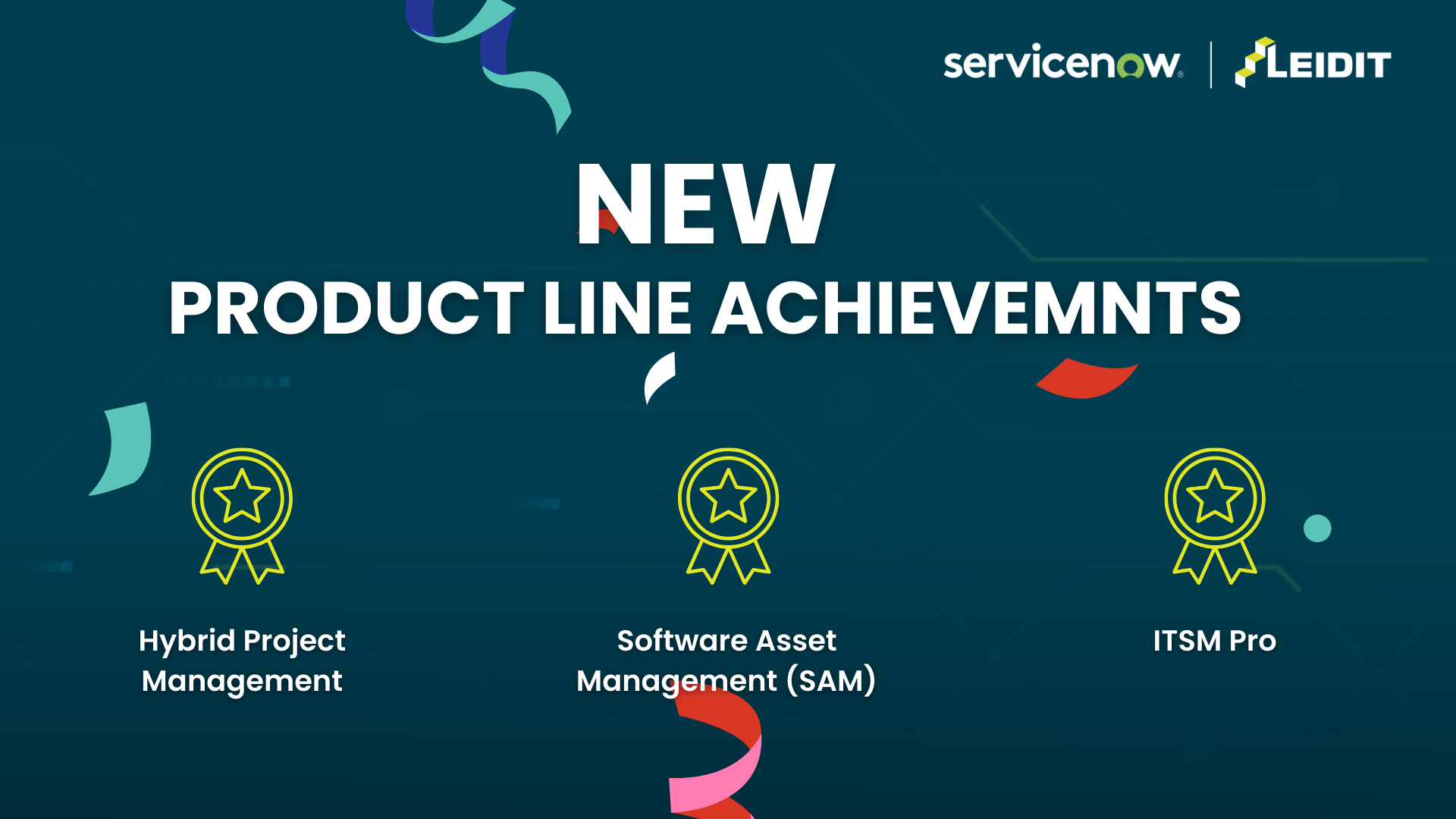 LEIDIT Earns 3 New ServiceNow Product Line Achievements