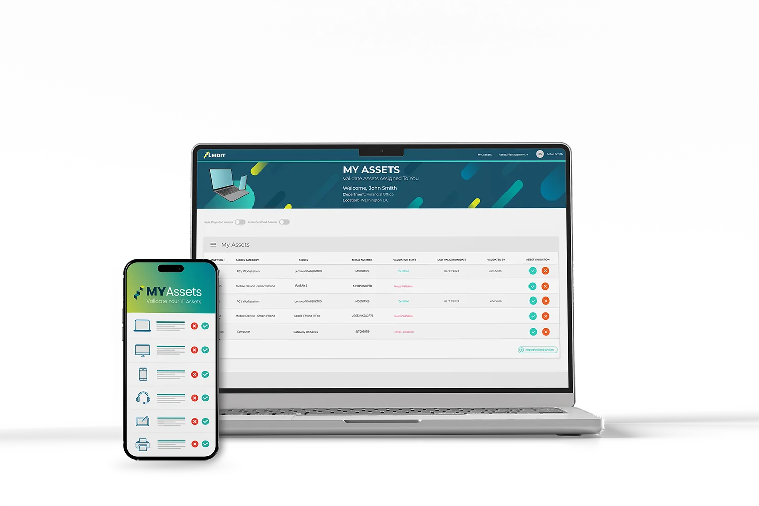 MyAssets laptop and mobile