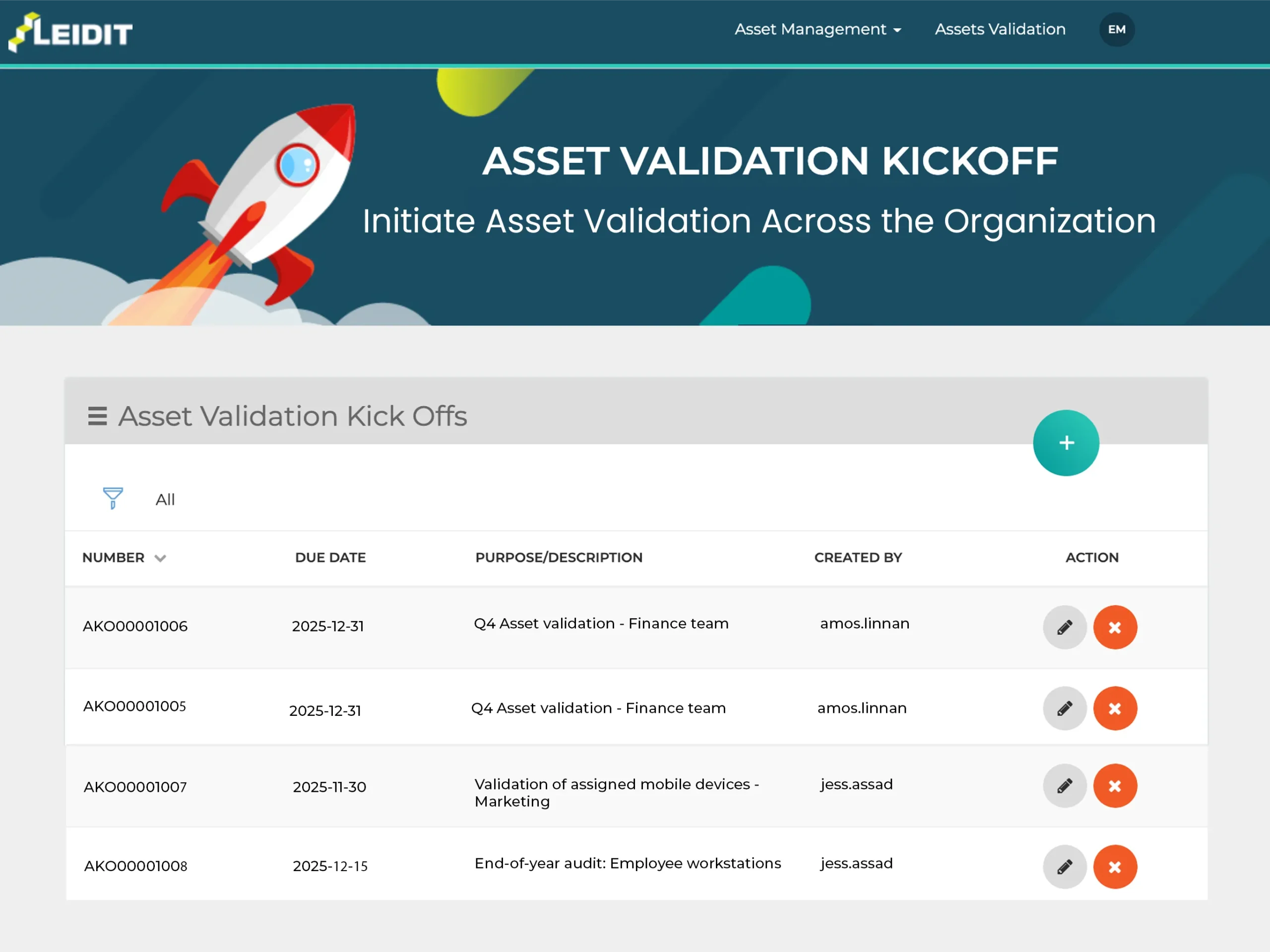 Validation Kickoff