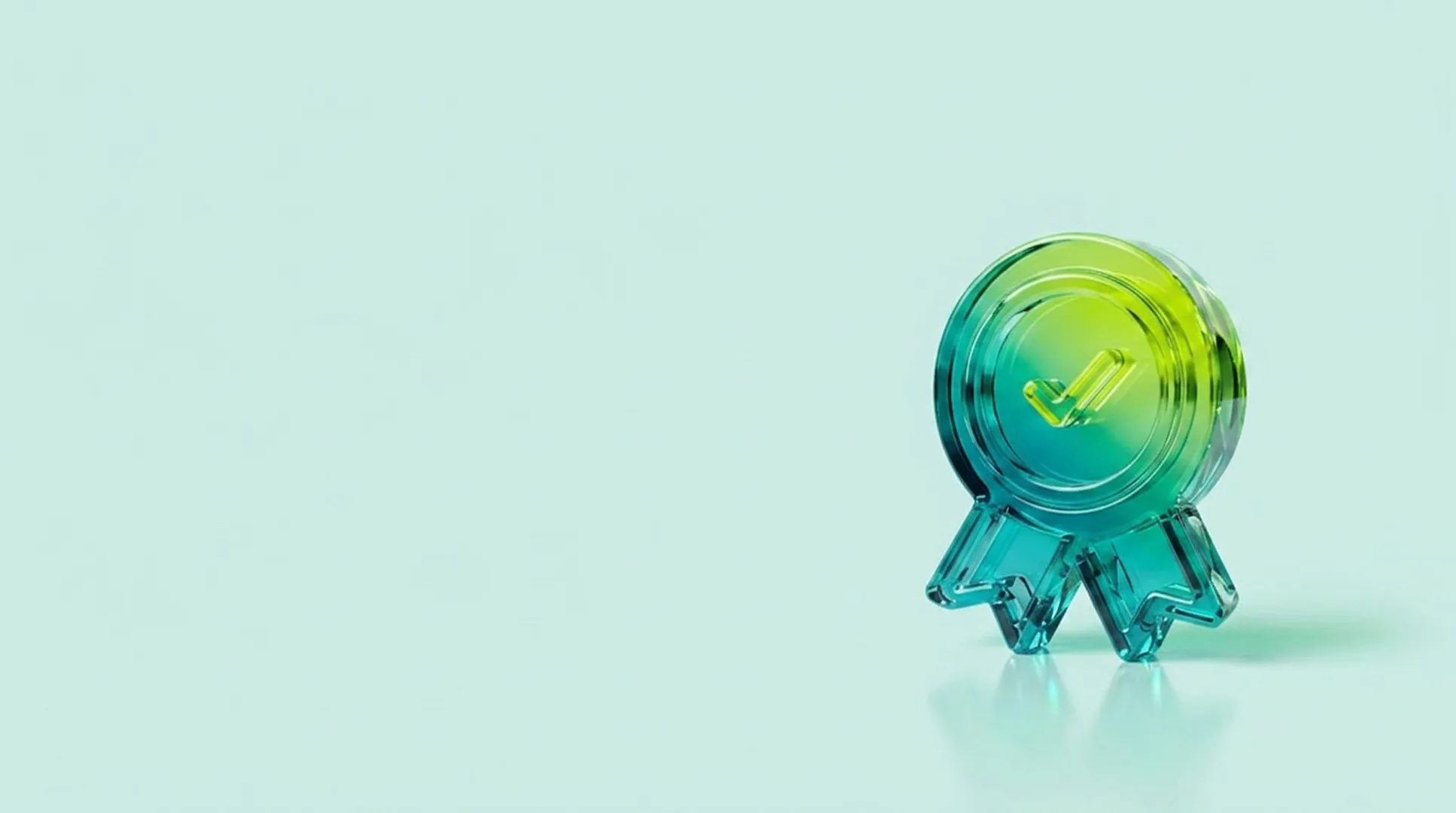 Glass award badge — LEIDIT credentials and excellence
