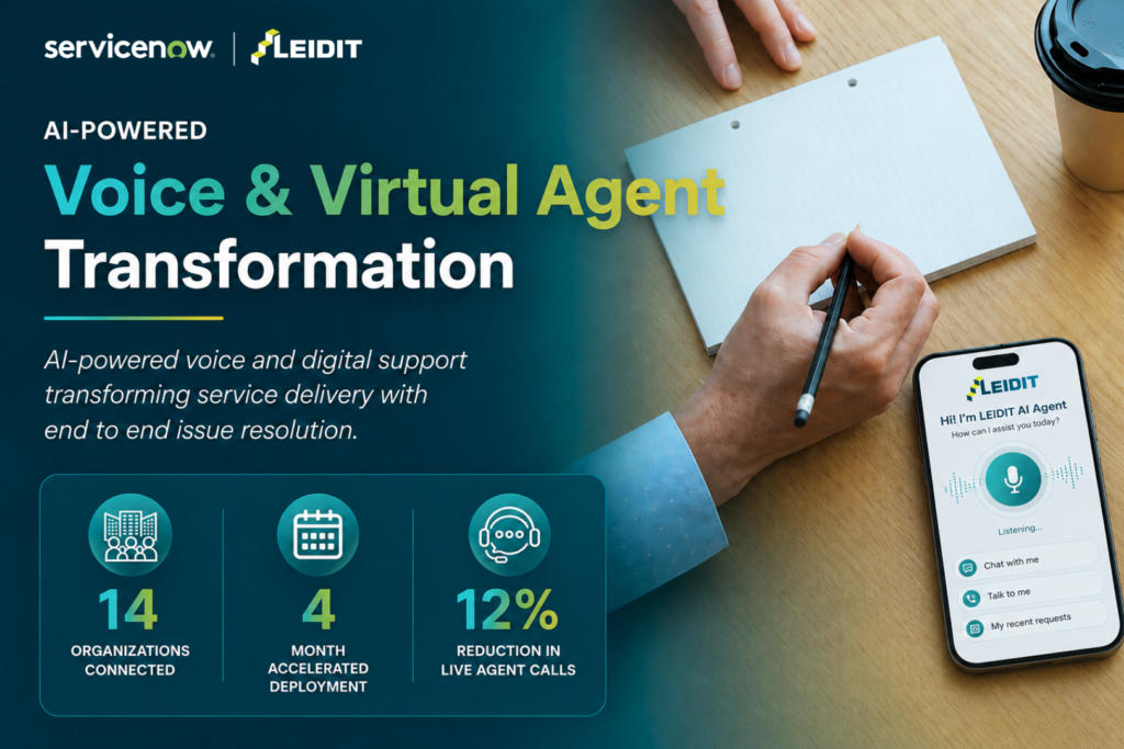 AI-powered voice and virtual agent solution for public sector service delivery using ServiceNow